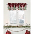 thumbnail image 6 of Curtain Valance, Christmas Gingerbread Man Snowflake Candy Canes Winter Pink Short Rod Pocket Window Treatment for Living Room, Bedroom, Kitchen, Bathroom, 1 Panel, 54" X 18", 6 of 6