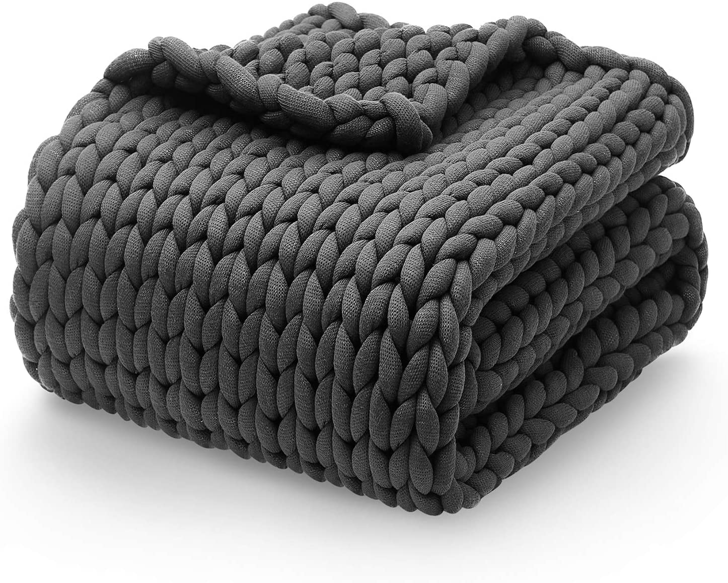 YnM Weighted Blanket, Hand Made Chunky Knit Weighted Throw Blanket for