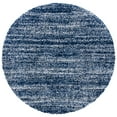thumbnail image 3 of SAFAVIEH Hudson Shag Jaden Striped Area Rug, Navy/Ivory, 7' x 7' Round, 3 of 5