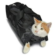 Yunnyp Cat Grooming Bag, Pet Pouch, Adjustable for Trimming Claw Nails Heavy Duty Mesh Feline Grooming Bathing