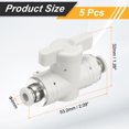 thumbnail image 2 of Uxcell 5pcs Pneumatic BUC Push to Connect Fitting Ball Valve 4mm Tube OD Air Flow Control Valve Tube Fittings Straight Union Connect Adapter Air Quick Connect Air Hose Fitting, 2 of 6