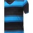 thumbnail image 3 of FashionOutfit Men's Casual Soft Striped V-neck Short Sleeve Cotton T-Shirt, 3 of 3