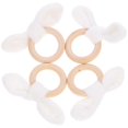 thumbnail image 2 of 4pcs Napkin Ring Holders Easter Bunny Ear Shaped Napkin Ring Cartoon Napkin Buckles, 2 of 5