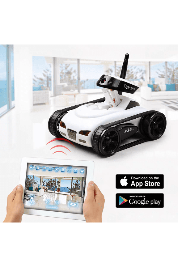Mini WIFI Remote Control i-spy Tank Car Real-time Transmission Camera Robot Tank