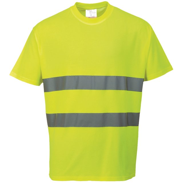 Portwest - Camiseta de seguridad de manga corta de alta visibilidad - Trabajar / Reflectante (Paquete de 2) (Amarillo) Portwest UTRW6893_yellow