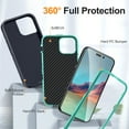 thumbnail image 3 of ELEHOLD for iPhone 14, Hard PC Case,Rugged Shockproof PC Bumper Heavy Duty 3-Layer Protection Soft Silicone Rubber Full Body Protection Case Cover(without Screen Protector), C, 3 of 7