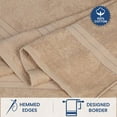 thumbnail image 2 of Casa Lino 2Pc Premium Bath Sheets (Extra Large) for Adults (72" x 36") - 100% Cotton, 400GSM, Ultra Absorbent (Cloud Cream), 2 of 7