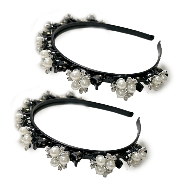 Korean Double Bangs Hairstyle Hairpin Headband - Black Coffee