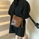 thumbnail image 4 of Bolso Mensajero Sencillo Piel Ante Con Costuras Terciopelo Gran Capacidad para Mujer Novedad 2024 Comm (marrón), 4 of 9