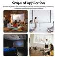 thumbnail image 4 of Projection Screen, Foldable Portable 60 to 100 Inch Projector Curtain, Pocket Anti Crease Projector Screen with Hanging Holes for Home Party, 4 of 7