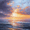 Sunset Seascape, variant on UXIEQU Sunset Seascape Canvas Wall Art 15.75x11.81 Inches
