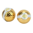 2pcs Golf Ribbon Ball Gold Plated Colored Ribbon Golf Balls for Opening