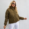 thumbnail image 5 of IDOPIP Cropped Puffer Jacket for Women Long Sleeve Lightweight Zip Short Jacket Coat with Pockets, 5 of 7