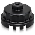 thumbnail image 1 of Llave para tapa de filtro de aceite, herramienta de extracción de 14 flautas y 4 ranuras, compatible con motor Highlander 2,5l-5,7l, negra, 1 of 5