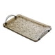 thumbnail image 5 of Bandeja rectangular para servir vasos de agua, organizador de tocador de baño para sala de estar Borde gris plateado., 5 of 9