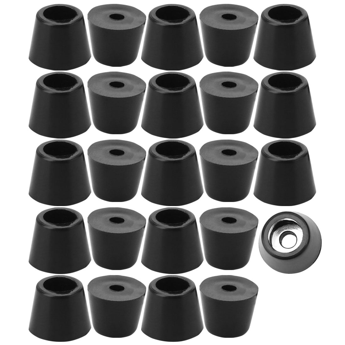 24pcs Rubber Feet Bumper Buffer Cutting Board with Metal Washer, D12x8xH9mm