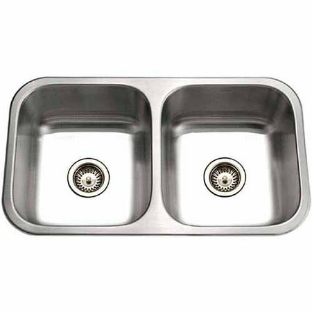 Houzer ED-3108-1 Elite Series Undermount Stainless Steel 50/50 Double Bowl Kitchen (Best Stainless Steel Undermount Sinks In Kitchens)