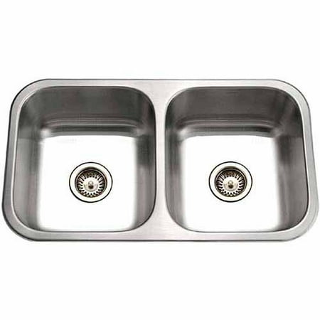 Houzer ED 3108 1 Elite Series Undermount Stainless Steel 50 50 Double Bowl Kitchen Sink