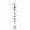 Silver With 7 Chakra Beads 2 Colorful Beads, variant on 20.5inch Gazing Ball Spiral Tail,Decorative Wind Spinner Sun Catcher,Rainbow Maker Double-Spiral W/Sea Blue Crystal Ball and Chain,Glass Crystals for Indoor Outdoor Decoration