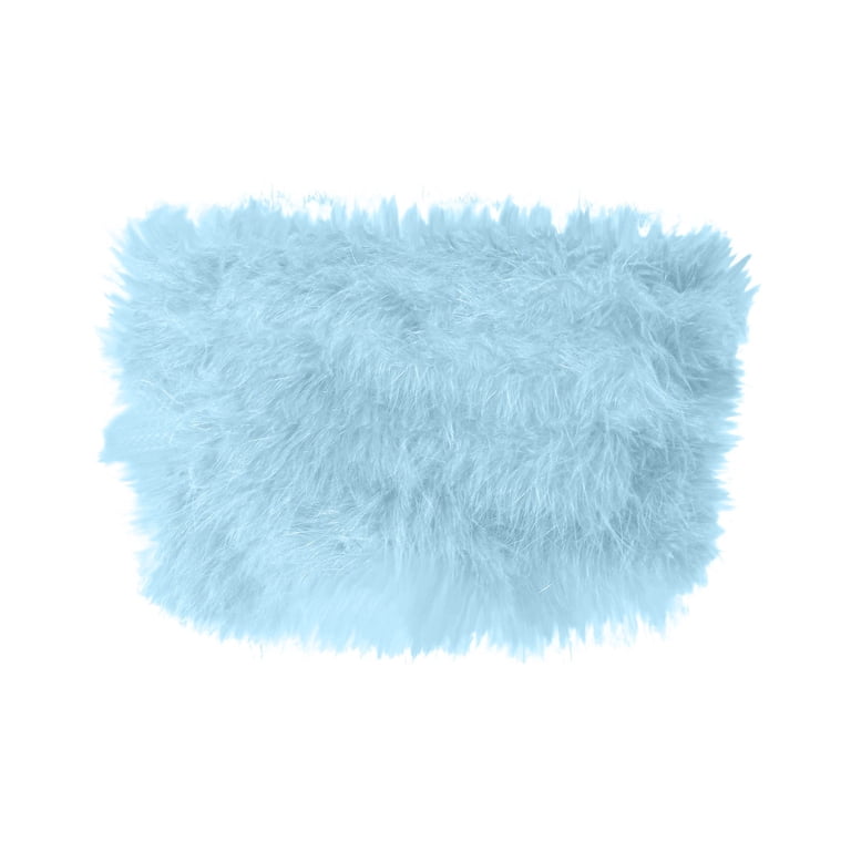 RYRJJ Women's Crop Tops Faux Fur Feather Strapless Tube Top