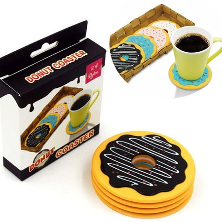 

Kehuoyezai Cup Cushion Set Colorful Silicone Cup Drinks Holder Mat Tableware Placemat