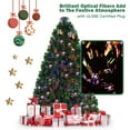 thumbnail image 2 of Costway 5Ft Pre-Lit Fiber Optic PVC Christmas Tree Metal Holiday, 2 of 10