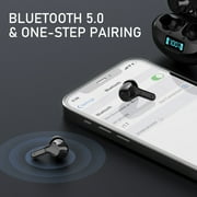 Donerton Wireless Bluetooth Headphones, In-Ear Bluetooth 5.1 IP7 Waterproof Hi-Fi Stereo Headphones with Microphone, 32 Hours Playback Wireless Headphones with LED Display