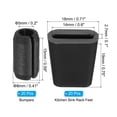 thumbnail image 2 of REGALWOVEN Kitchen Sink Rack Feet, Rubber Square Sink Protector Feet with Bumpers Cover Black 19 x 18 mm, 2 of 6