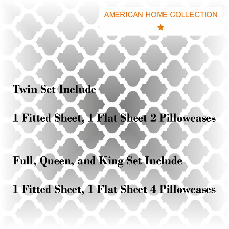 American Home Collection Twin Size 3 Piece Sheet Set - Extra Soft