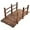 Stained Finished, variant on QRKD Garden Bridge, 5FT Wooden Arc Footbridge for Outdoors with Safety Guardrails, Decorative Landscaping for Garden Yard Walkway Creek Farm, 400 LBS Capacity (Natural Finished)