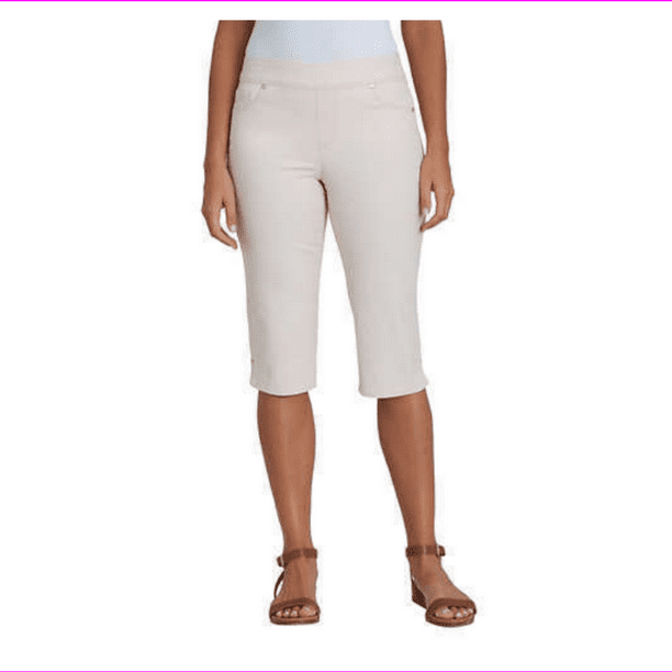 women's pull on stretch capris