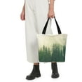 thumbnail image 5 of Kll Tote Bag For Women Fog Forest Print Shopping Grocery Reusable Bags For Office School Shopping Travel, 5 of 7