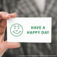 thumbnail image 2 of Large Pre-Inked Have a Happy Day Stamp, Slim 1854, Ultra Slim Design, Impression Size 1-13/16" by 2-1/2", Up to 25,000 Impressions - Blue Ink, 2 of 10