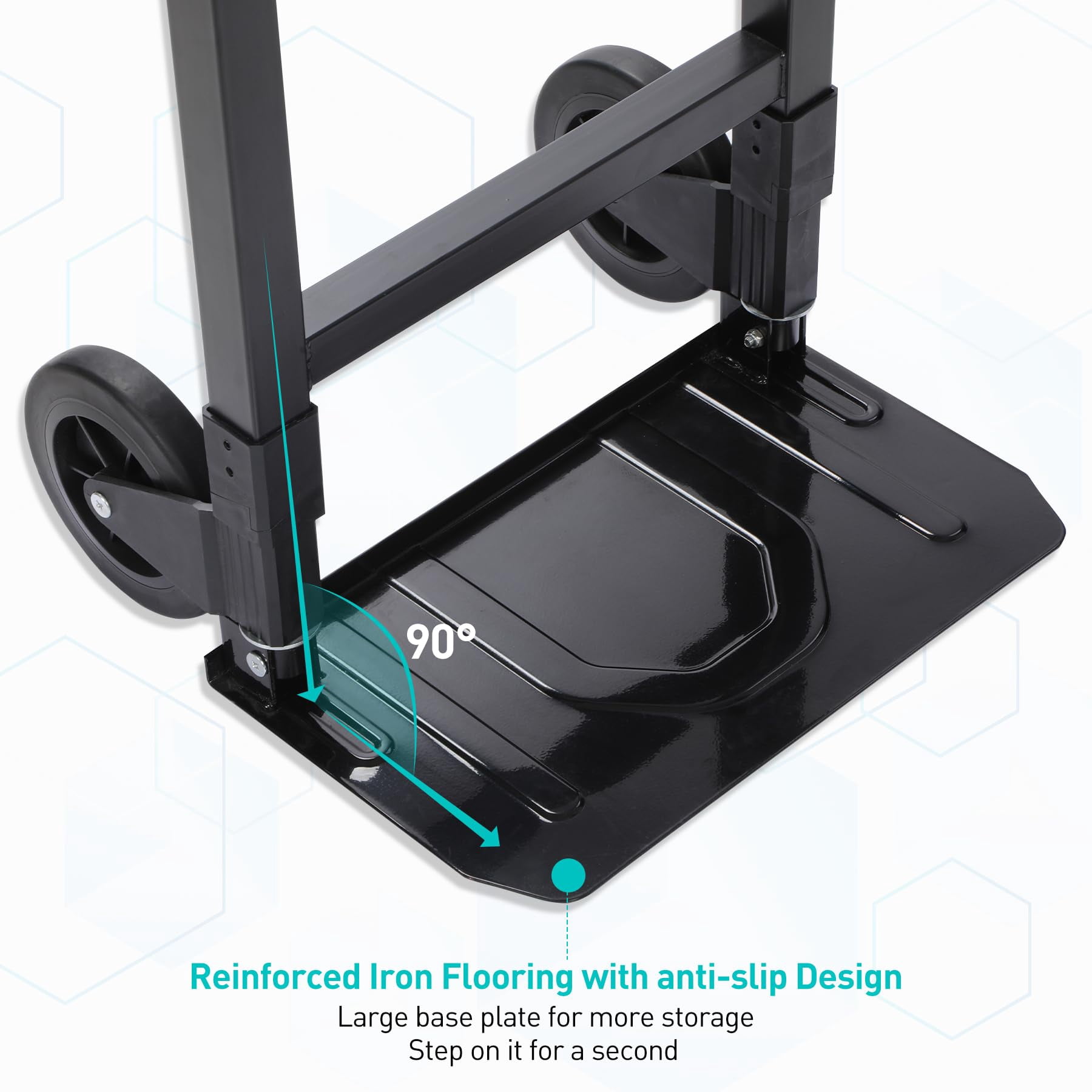 RedSwing Folding Convertible Hand Truck – Portable Dolly Cart, Heavy Duty, 180 lbs Load Capacity for Moving Luggage, Warehouse, Office, and Home