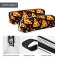 thumbnail image 4 of Cauagu Cartoon Pizza Print Leather Pencil Pen Case - Stationery Bag Portable Stationery Bag Big Capacity Pencil Pouch Cosmetic Organizer Bag for Men & Women, 4 of 7