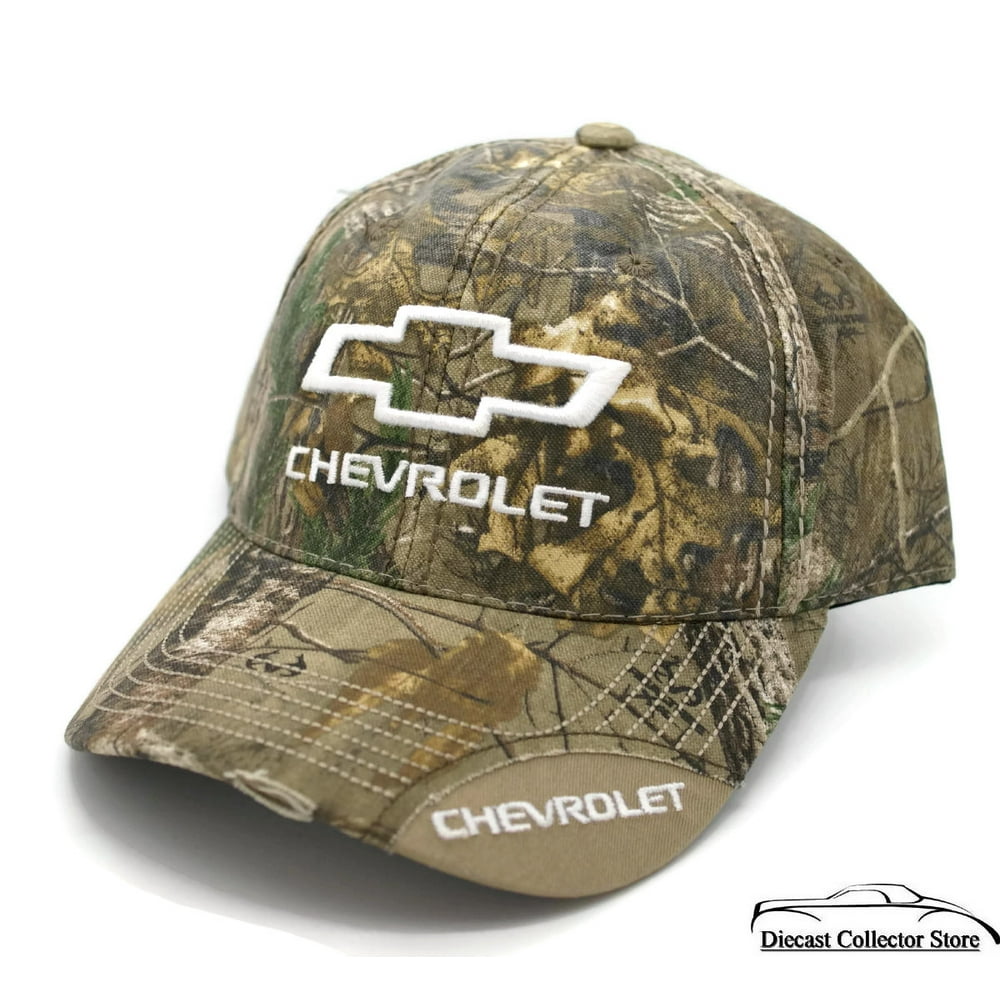 Hat - Chevrolet RealTree Camouflage Ball Cap Distressed Bill FREE ...