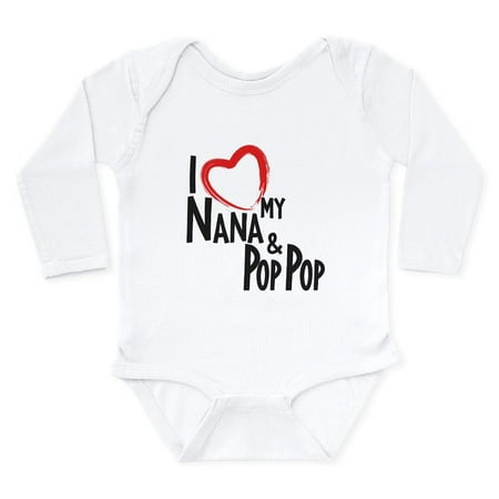 

CafePress - I Heart My Nana And Pop Pop Body Suit - Long Sleeve Infant Bodysuit