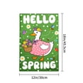 thumbnail image 4 of Amhnf Hello Spring Duck Garden Flag With Flowers And Butterflies For Home Outdoor Garden Yard Decor 12x18 inch, 4 of 5