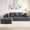 Grey, variant on 105"Oversized L-Shaped Couch,Cloud Sectional Couch With Chaise,Modular Sofa Deep Seat And Removable Armrests,Sectional,Right Facing Plush Corduroy Fabric,Pillow Back, Living Room Decor Additions,Grey