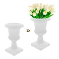 Plastic Urn Flower Pot Roman Planter Pots Urn Decoration (White