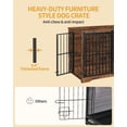 thumbnail image 6 of Hzuaneri 47 Inch Dog Crate Furniture, XXL Indoor Dog Kennel for Extra Large Dog with Barn Door, Heavy Duty Wooden Dog Cage as TV Stand & End Table, Anti-Chew, Rustic Brown, 6 of 12