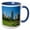 Blue/White, variant on 3drose, Millennium Park with Michigan Avenue Skyline, Chicago, Illinois, 11oz Two-tone Blue Mug
