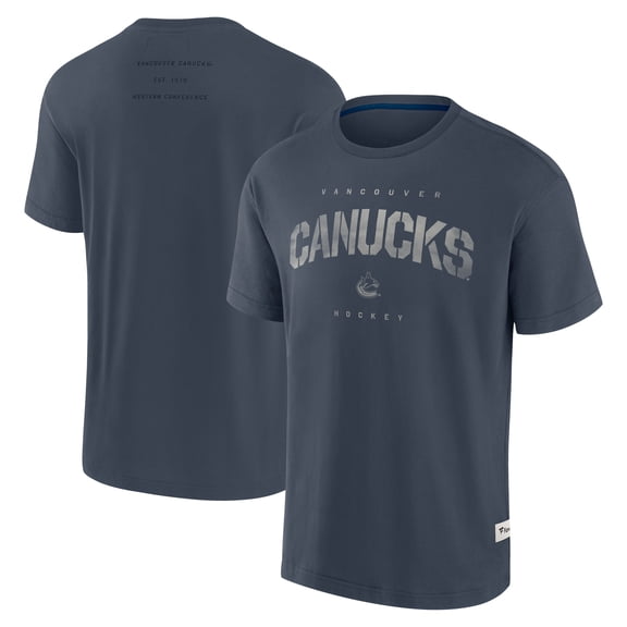 Men's Fanatics Navy Vancouver Canucks Elements Weathered Tonal Future Ground T-Shirt