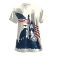 thumbnail image 4 of CAICJ98 250 Anniversary USA Shirt for Women American Flag Freedom Graphic Tees Tops Patriotic Casual Short Sleeve Women T Shirt (White,S), 4 of 6