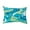 Blue, variant on Simply Daisy, 14" x 20" Marble Blend Turquoise Decorative Abstract Outdoor Throw Pillow