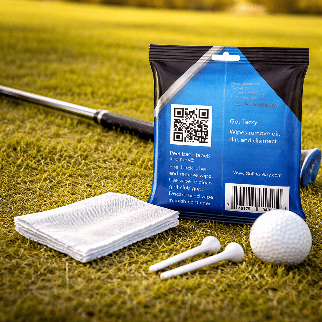 ProPlay Golf & Sports Cleaning Wipes Starter Pack, Club, Ball, Shoe & Grip Cleaner, Unscented, 4 pack