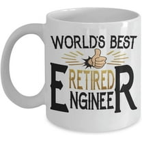 Retirement Coffee Mug For Parents From Daughter Son World Is Retired Engineer Funny Hand Sign Like Printed White Ceramic 11 15oz Tea Cup Ideas Gifts For Retired People On Retirement Party