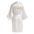 thumbnail image 7 of Yuncity Women's Nightgown Silk Wedding Party Team Bride Robe Letters Kimono Satin Pyjamas Bridesmaid Bathrobe Pajamas Pjs Sleepwear Soft One Size, 7 of 7