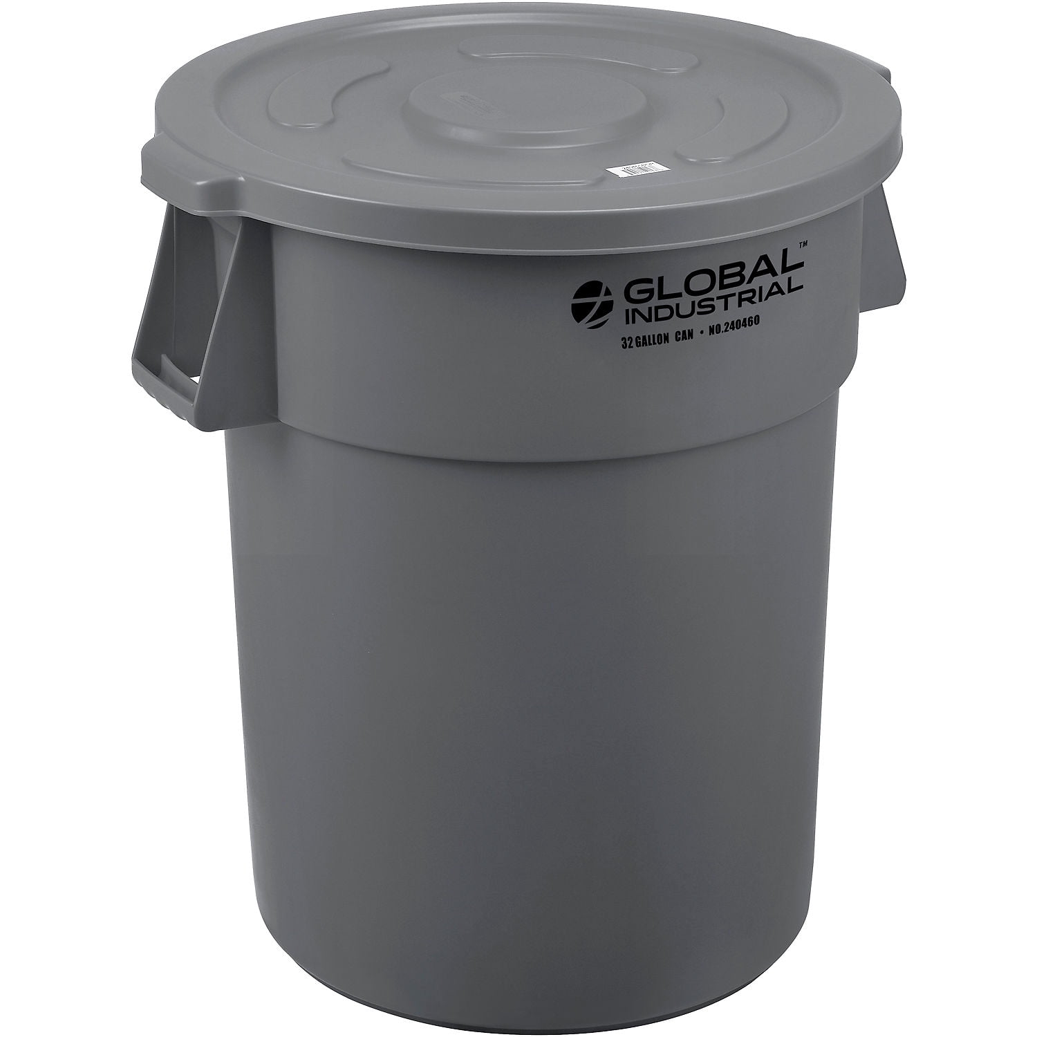 Global Industrial 32 Gallon Garbage Can - Trash Container Gray