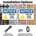 thumbnail image 3 of (2 Pack) Keep This Door Closed OSHA Notice Sign 10 Inch X 7 Inch Indoor / Outdoor Rust-Free Aluminum Metal Signs for Workplace, Workshop, and Construction Site, Made in the USA, 3 of 8